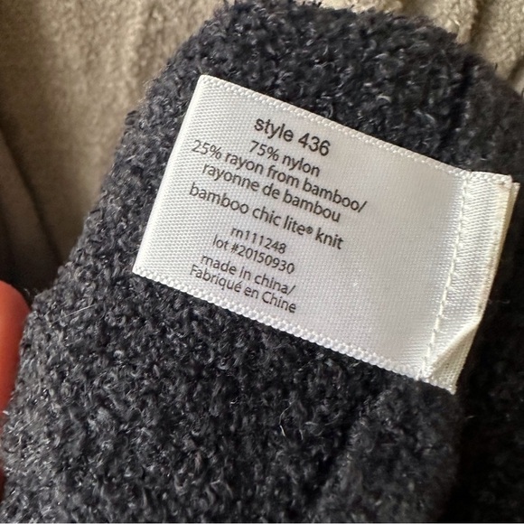 Barefoot Dreams Bamboo Cozy Chic Lite Ombre Open Front Gray Cardigan - Picture 6 of 8